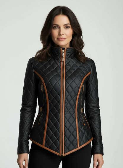 Lillian | Diamond-quilted Padded Jacket