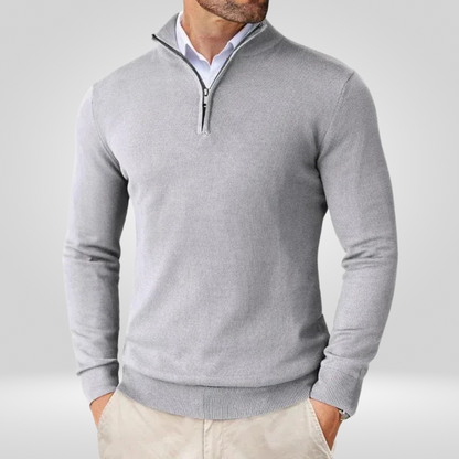 Men Quarter Zip Sweater– Slim Fit