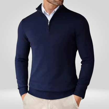Men Quarter Zip Sweater– Slim Fit