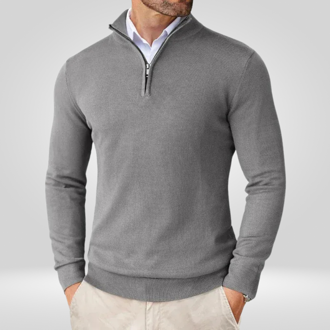 Men Quarter Zip Sweater– Slim Fit