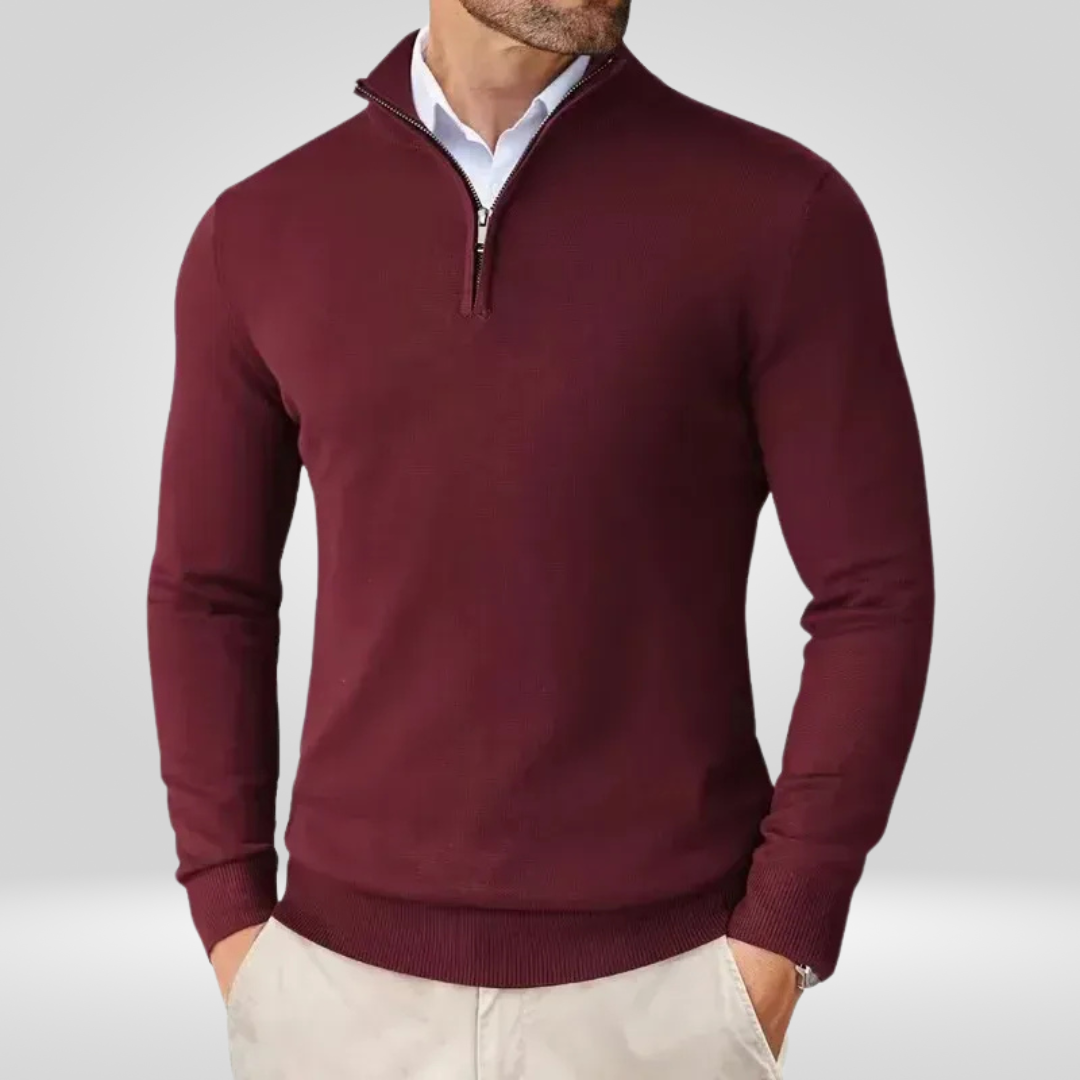 Men Quarter Zip Sweater– Slim Fit