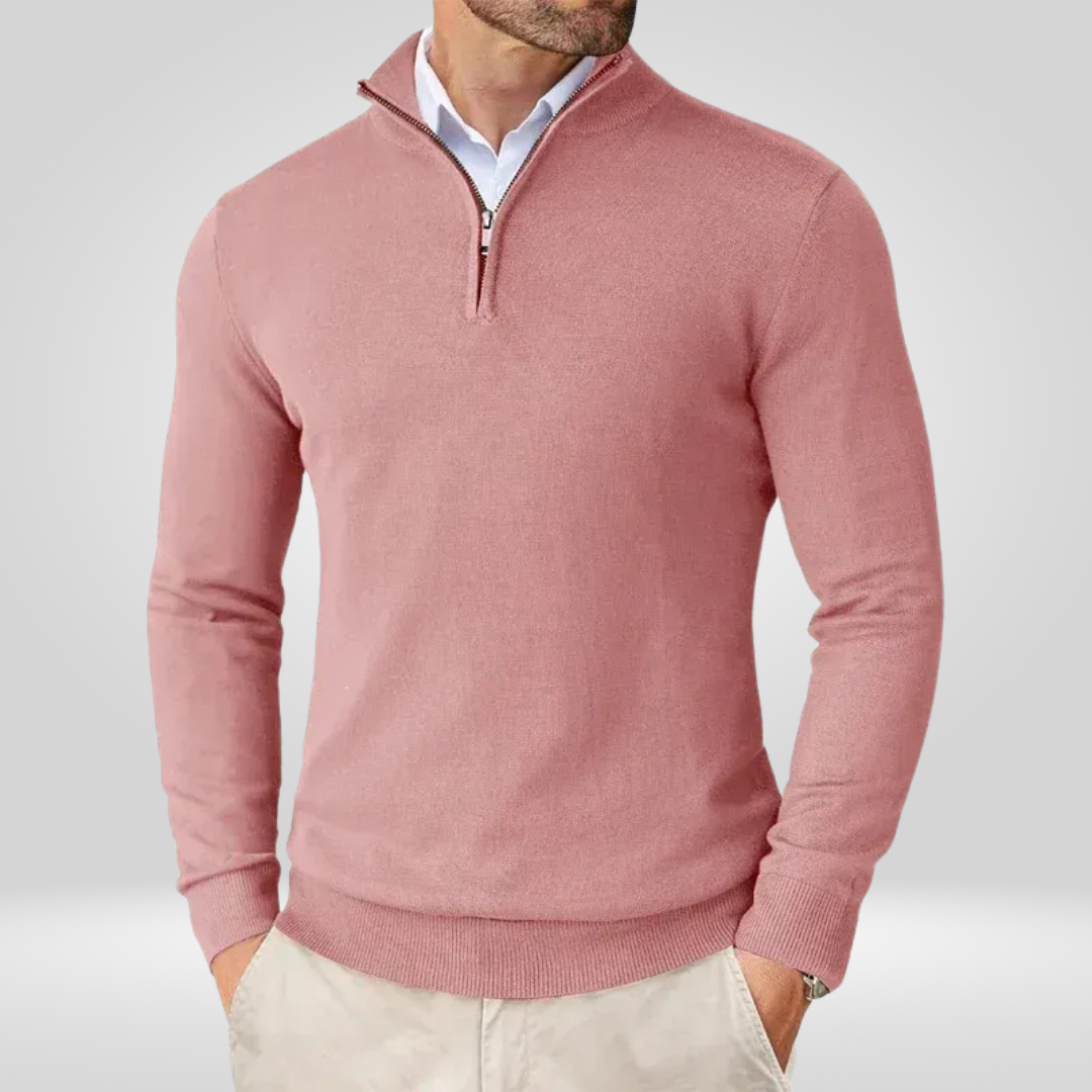 Men Quarter Zip Sweater– Slim Fit