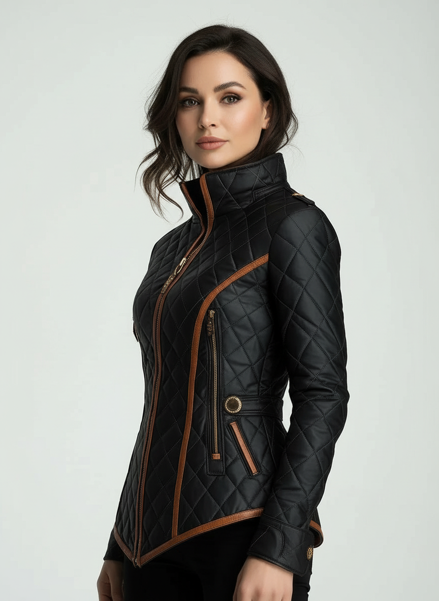 Lillian | Diamond-quilted Padded Jacket